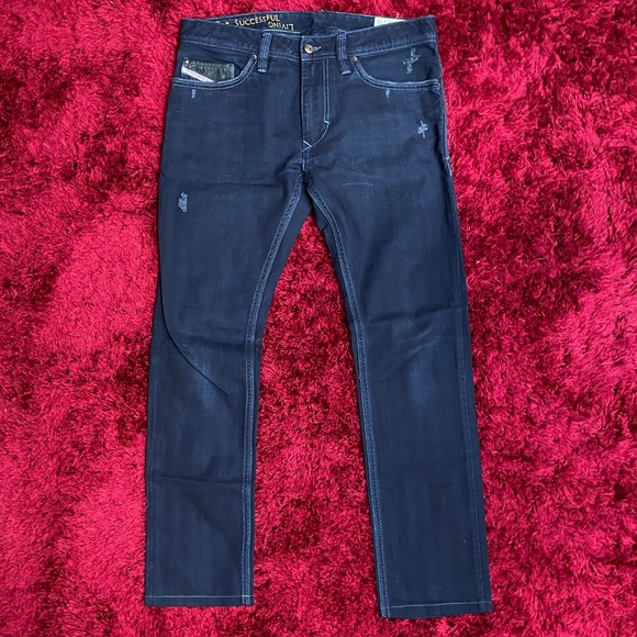 Diesel Thanaz Slim Skinny Blue Jeans 32 x 32 Light 0601K - Picture 3 of 13